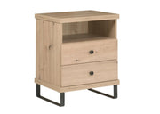 Klasyczny stolik nocny na metalowych nogach