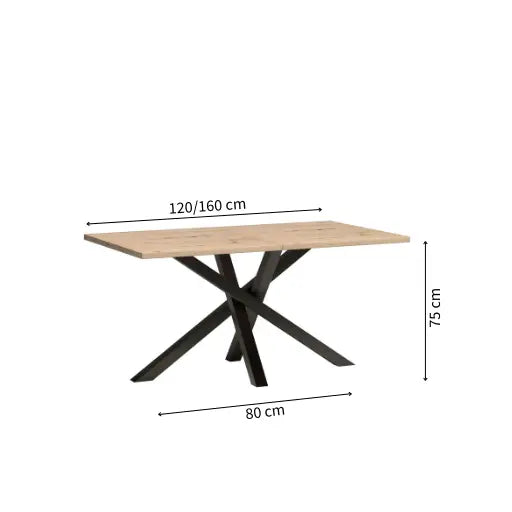 Stół california z rozmiarami