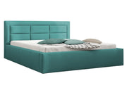 Łózko w kolorach turkusu wraz z pojemnikiem