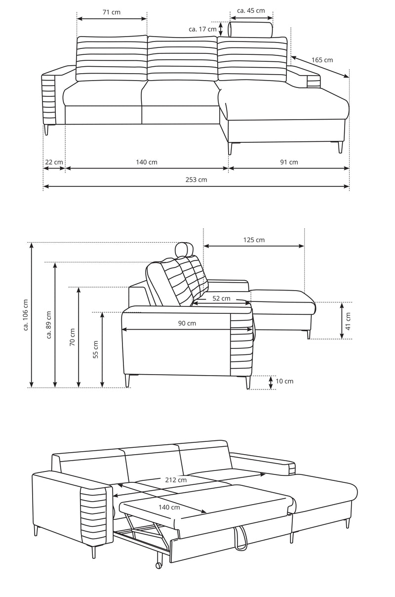 Wymiary narożnika Cosimo