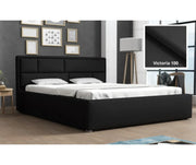 Czarne eleganckie łózko do sypialni