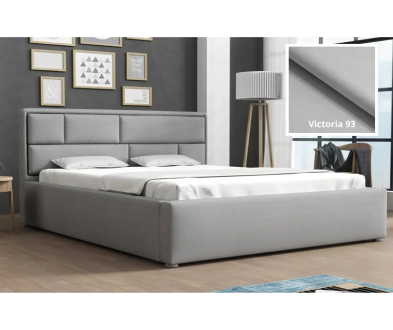 Szare łózko z tkaniną hydrofobową