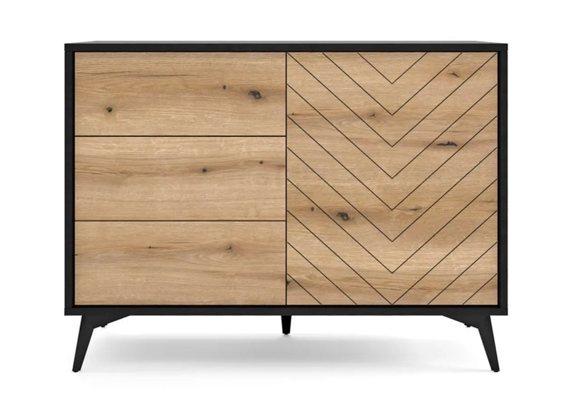 Komoda z szufladami i półkami do salonu i sypialni