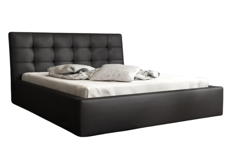 Czarne łóżko do sypialni. Wysoka jakość!