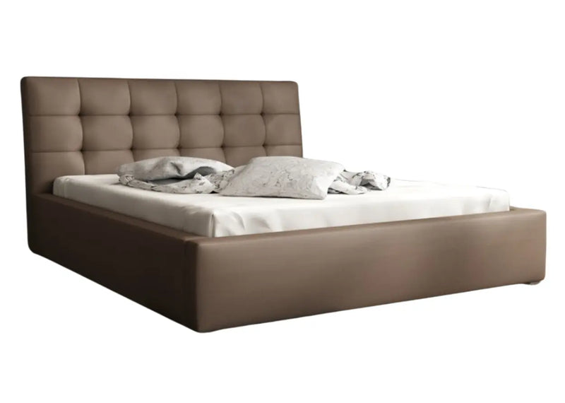 Modne łóżko do sypialni z pojemnikiem 