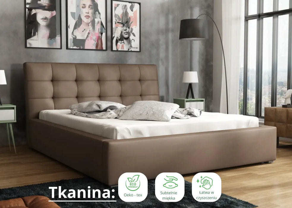 Łóżko z właściwościami tkaniny