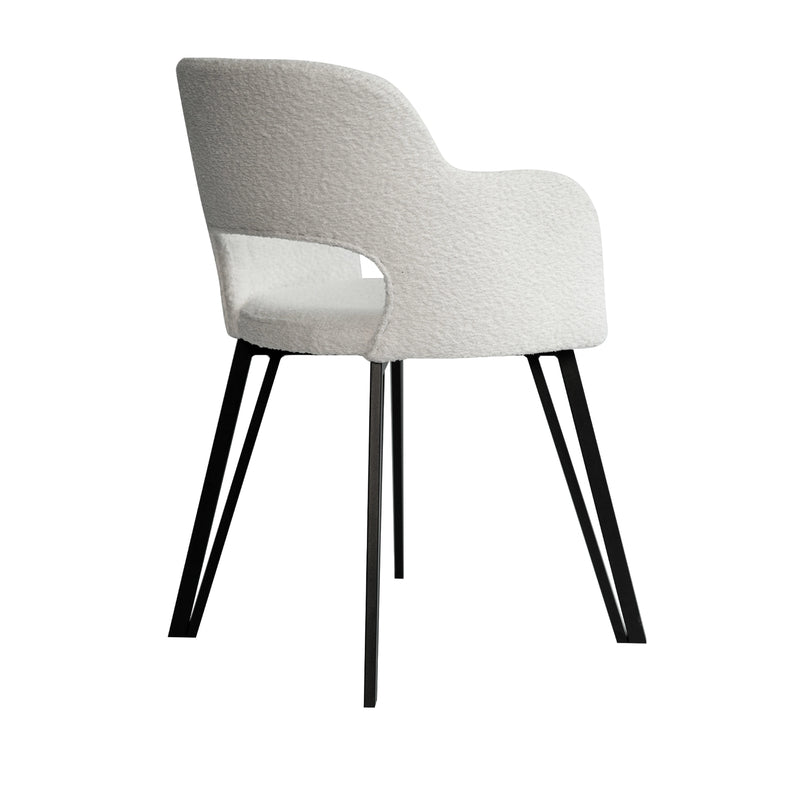 Krzesło Nero – szeroka gama odcieni beżu i szarości z tyłu