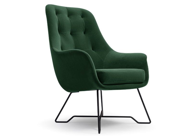 Ciemno zielony fotel Eris