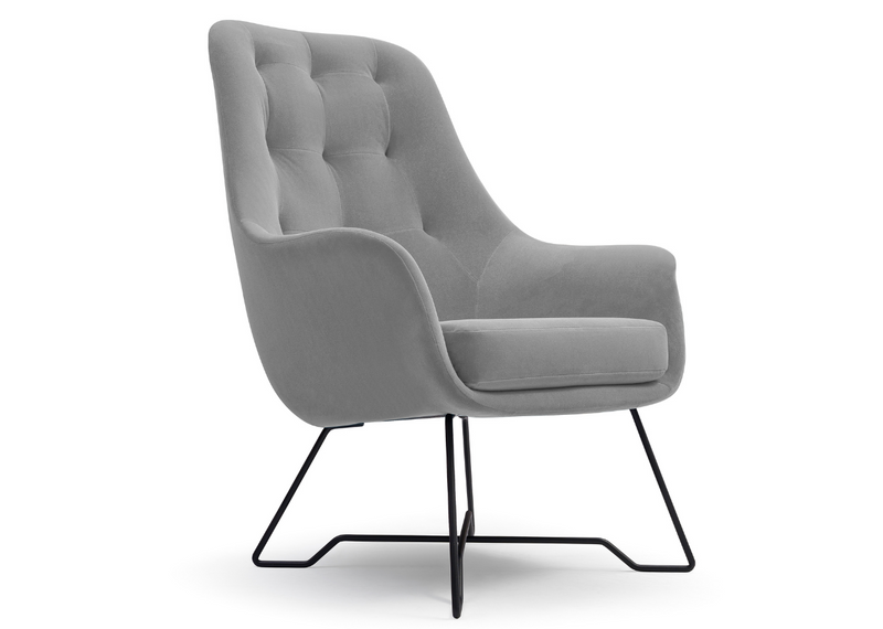 Szary fotel Eris