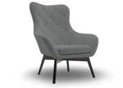 Elegancki fotel z pikami w kolorze szarym