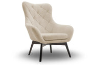 Elegancki fotel z pikami w kolorze beżowym