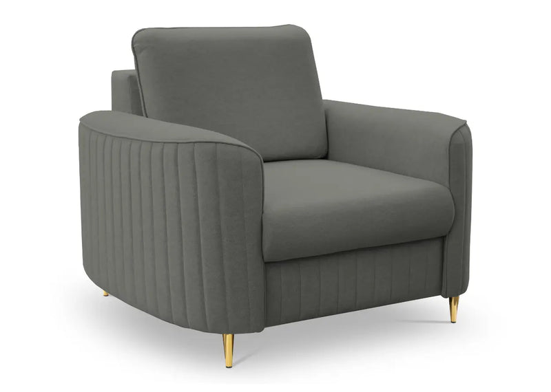 Grafitowy  fotel Luxor