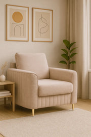 Salon z modnym fotelem Luxor