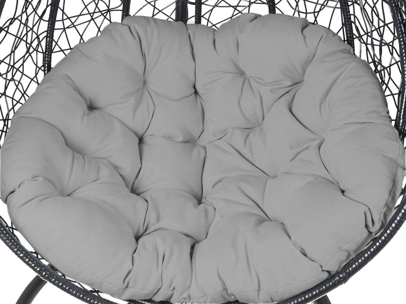 Zestaw foteli wiszących Lavente 1+1 z szarą poduchą