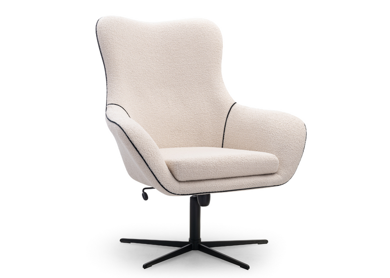 Kremowy fotel obrotowy Etos