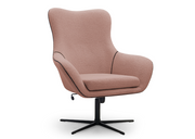 Pudrowo różowy fotel obrotowy Etos