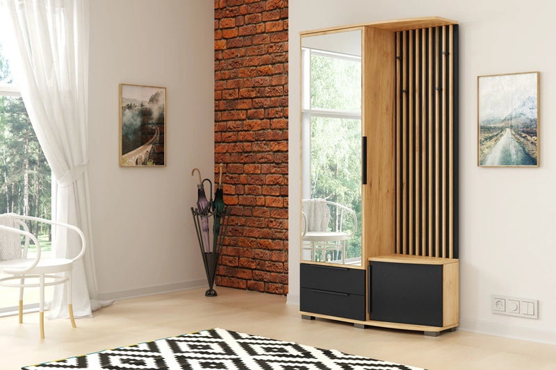 Mała garderoba z lustrem do przedpokoju 