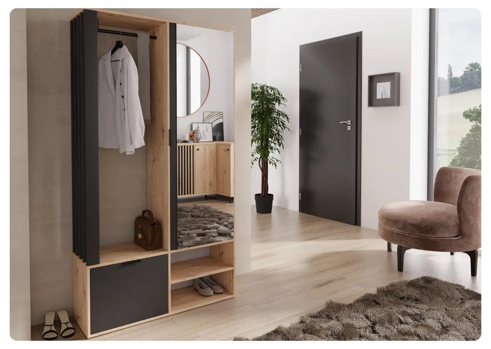 Modna garderoba Milo w przedpokoju