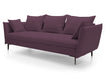 Śliwkowa sofa do salonu i nie tylko