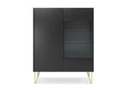 Czarna witryna Helios – elegancja i funkcjonalność do Twojego salonu