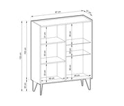 Czarna witryna Helios – elegancja i funkcjonalność do Twojego salonu z wymiarami