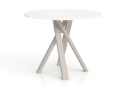 Stół Iberis z kaszmirową nogą i białym blatem