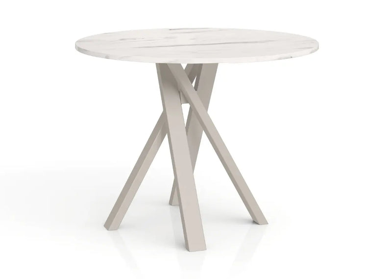 Stół Iberis kaszmir i blat jasny marmur