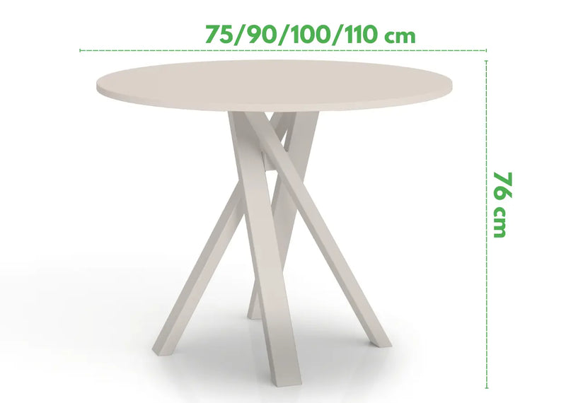 Wymiary stołu okrągłego Iberis
