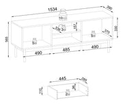 Wymiary Szafki RTV Jazz DL154