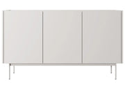 Beżowa komoda z półkami do salonu i nie tylko