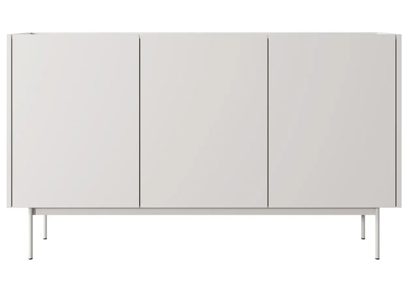 Beżowa komoda z półkami do salonu i nie tylko