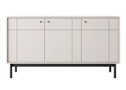 Kaszmirowa komoda z pólkami w stylu japandii