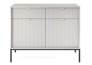 Szara komoda z ryflami