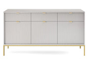 Szara komoda ze złotymi uchwytami i nogami!