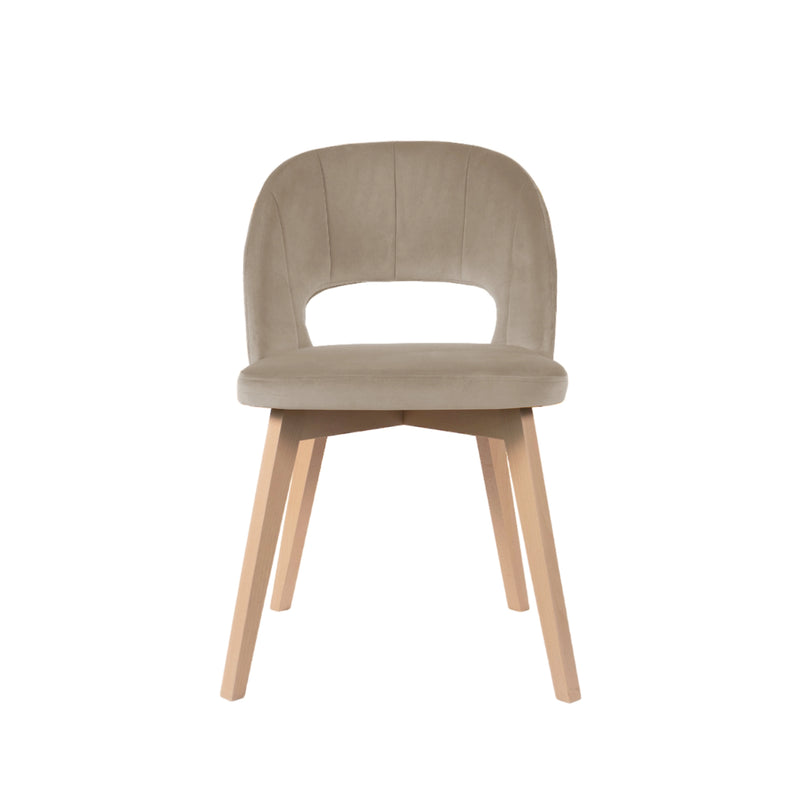 Krzesło Amber – elegancja i wygoda w trzech kolorach nóg od przodu