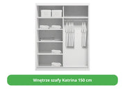 Wymiary szafy z drzwiami przesuwnymi w środku Katarina