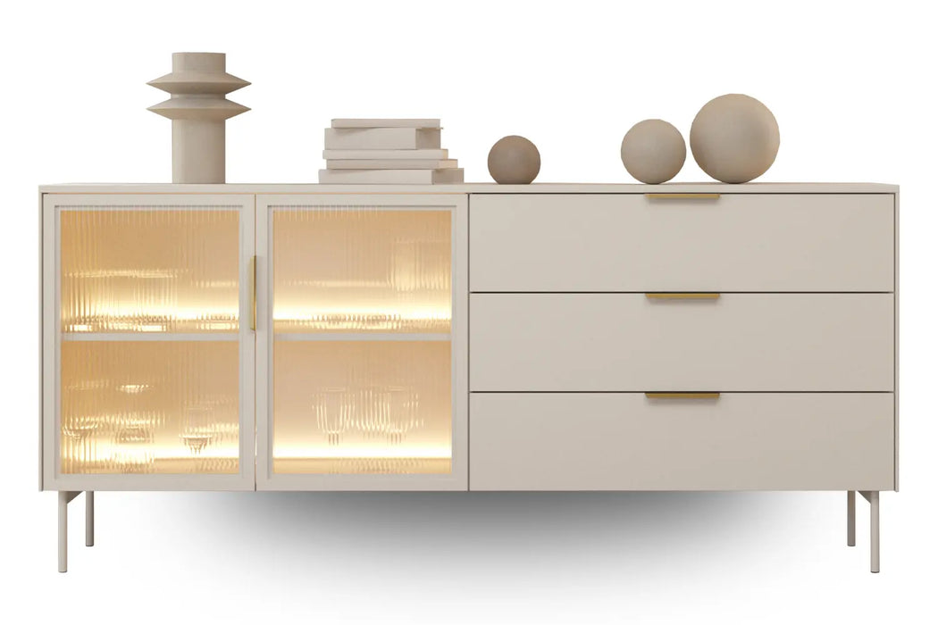 Komoda kaszmir Lumi z ksiązkami i wazonem