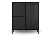 Wysoka komoda w modnym czarnym kolorze