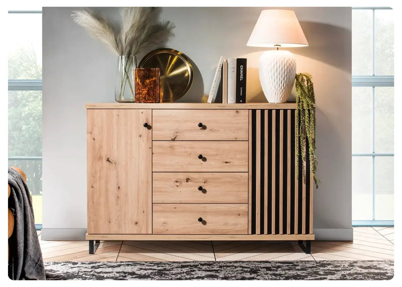 Modna komoda z lamelami Cali 04