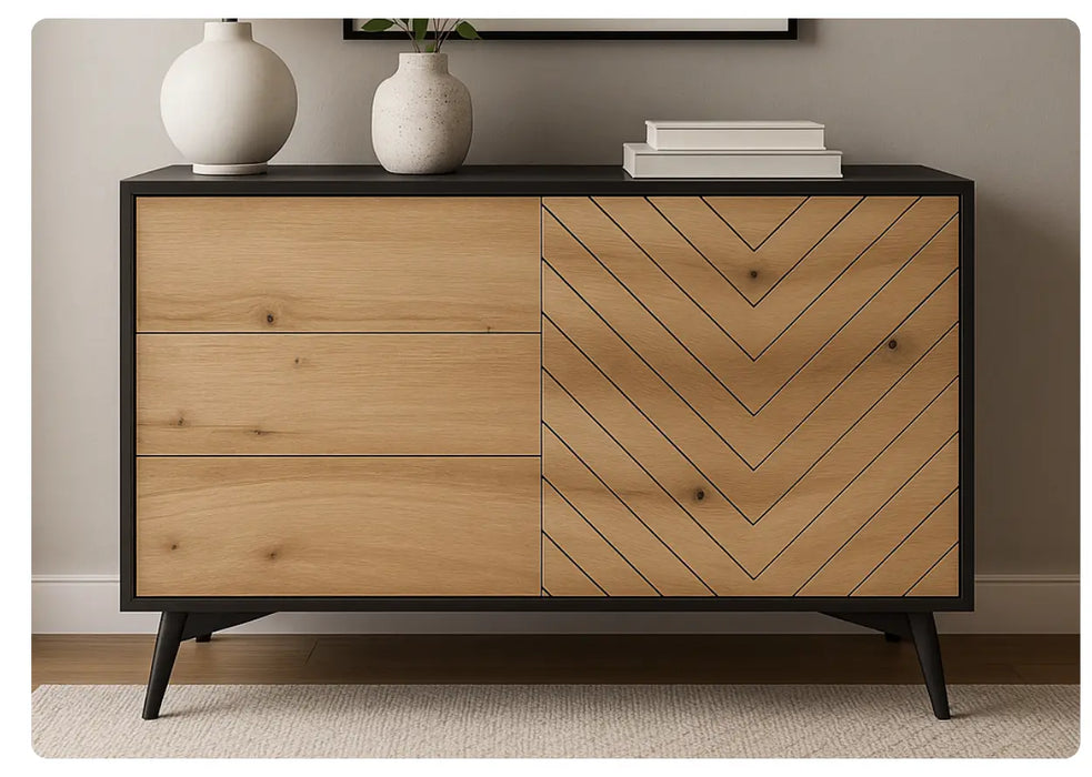 Komoda z szufladami i półkami Diamond
