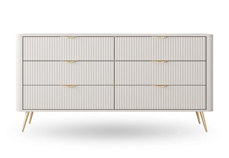 Beżowa komoda z 6 szufladami Lisse Typ B, Heydoo.pl