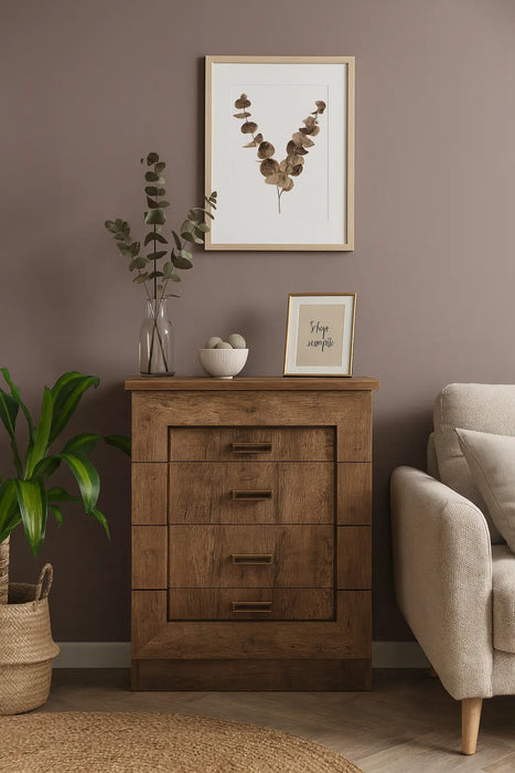 Wąska komoda w modnym salonie Tadeusz T-4