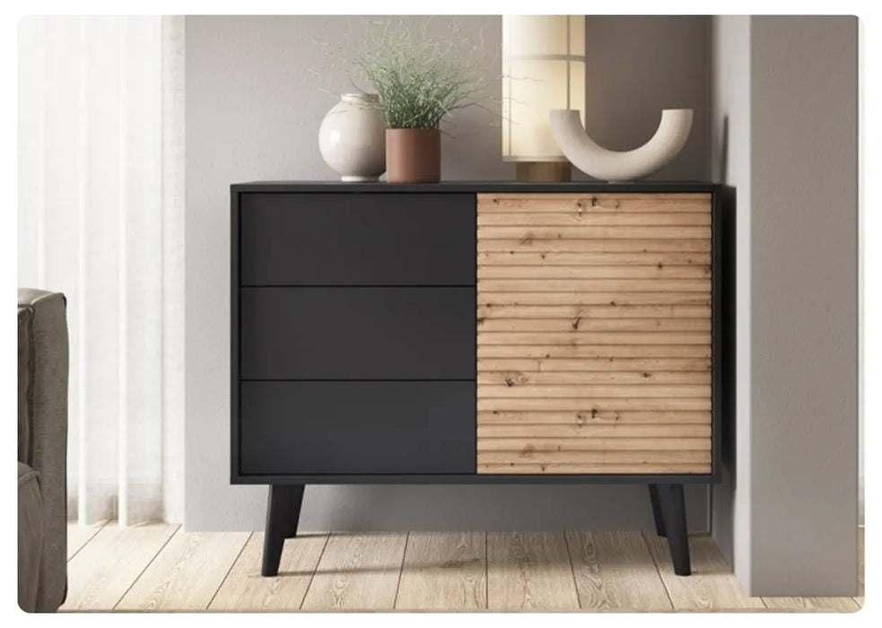 Komoda z szufladami i półkami Willow