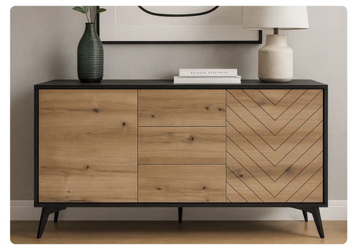 Duża komoda z szufladami i półkami Diamond