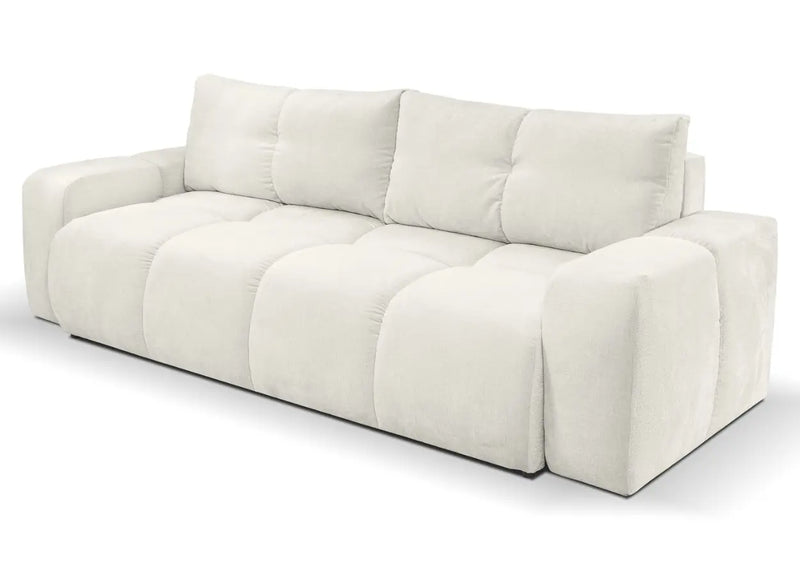Kremowa sofa z pikami i funkcją spania