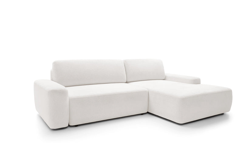 Narożnik do salonu BEONCE z funkcją spania i pojemnikiem perspektywa