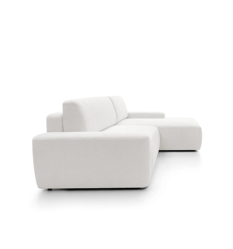 Narożnik do salonu BEONCE z funkcją spania i pojemnikiem od boku