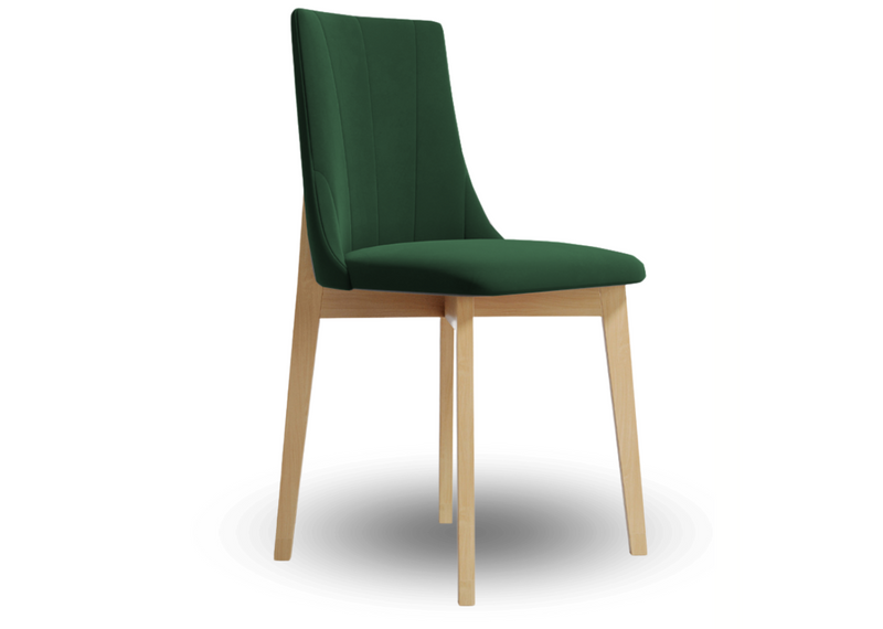 Tapicerowane krzesło w kolorze zielonej butelki!