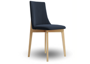 Granatowe krzesło do salonu na bukowych nogach!