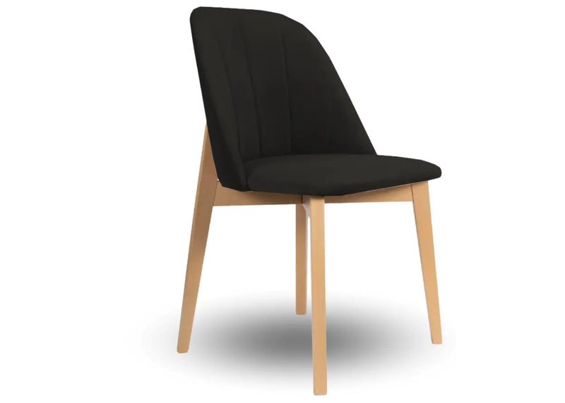 Krzesło z ciemną tapicerką i wyborem koloru nóg!